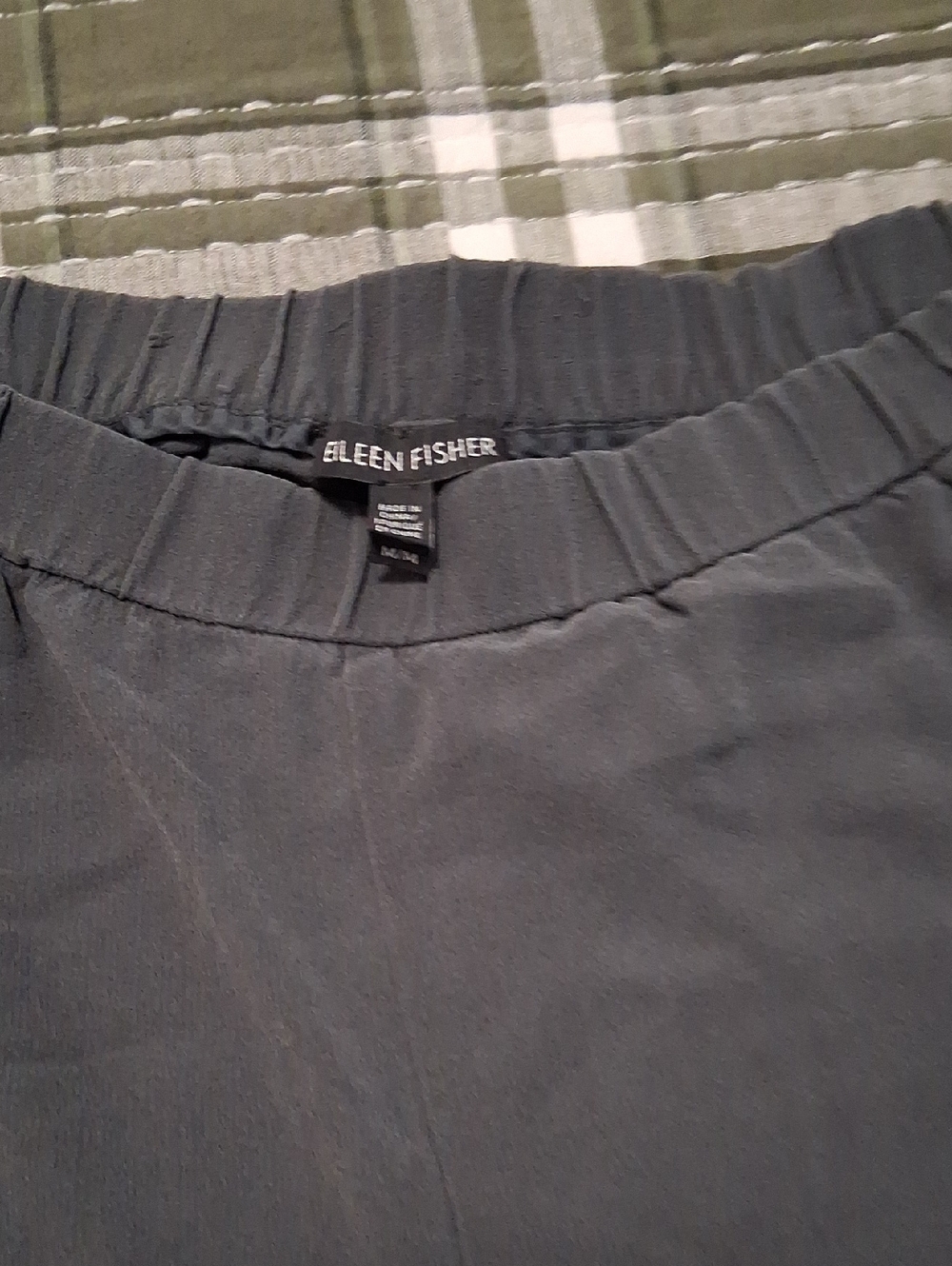 Eileen Fisher Dark Charcoal Wide-Leg Pull-On Pants